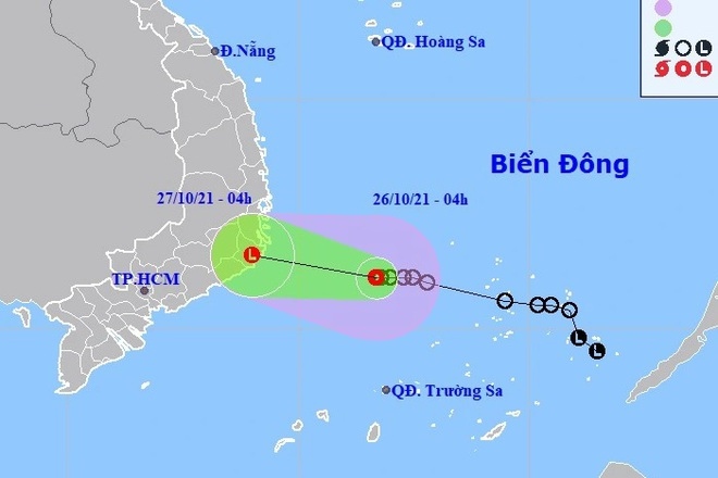 Tropical depression heads towards south-central Vietnam